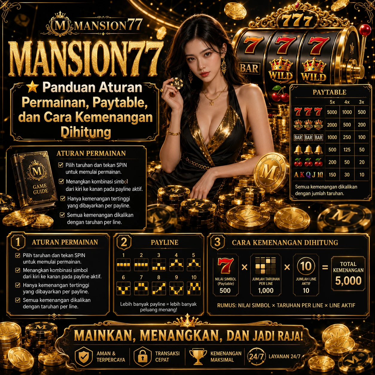 MANSION77 : Panduan Cara Baca Paytable Slot Thailand Untuk Memahami Kombinasi Simbol Di Tiap Game